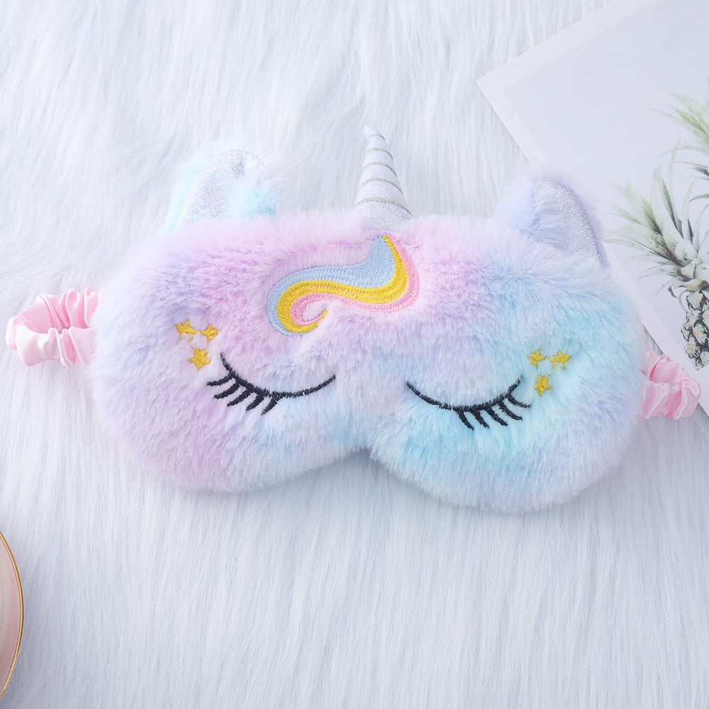 Bunny Embroidered Plush Eye Mask - LunaFinity