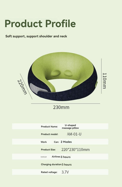 Neck care U-shaped Massage Pillow - LunaFinity